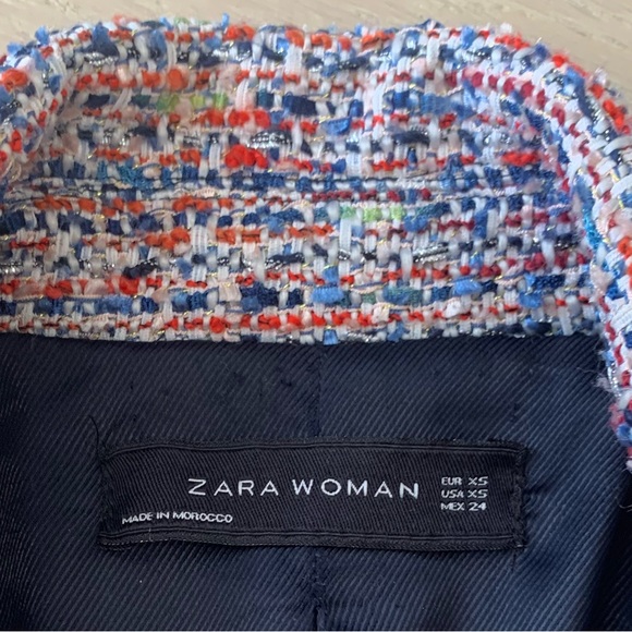 Zara tweed jacket with gold buttons Size XS - Picture 8 of 8